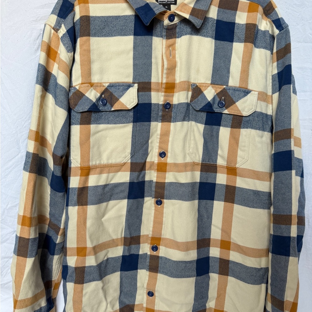 Patagonia Fjord Organic Cotton Shirt in Blue and Brown